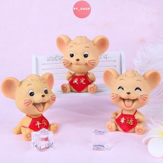 Chuột vàng trang trí bánh kem sinh nhật, chuột thần tài