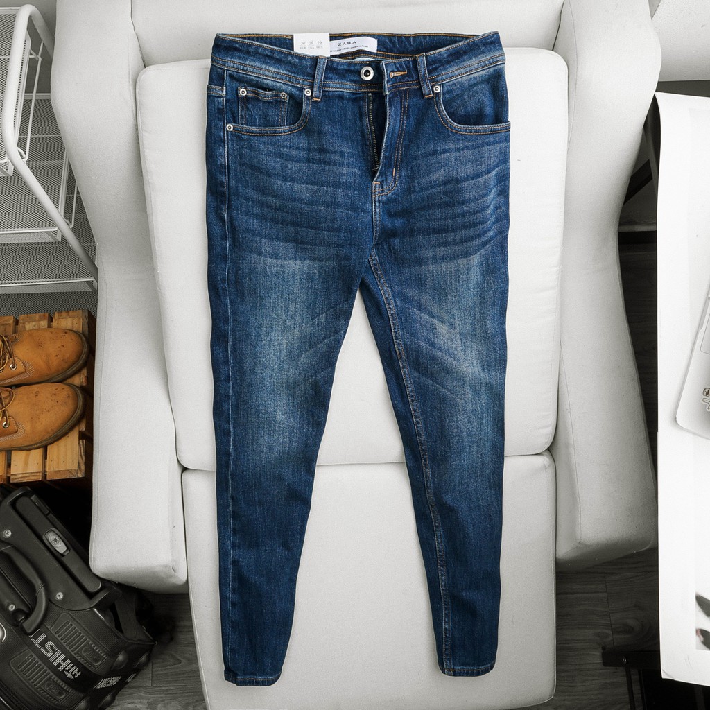 Quần Jean dài nam ZR 463 Hàng Vnxk (Form Slimfit,chất vải co dãn,ống quần 15-18cm)