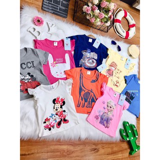 Combo 4 áo thun cotton xuất dư cho bé.