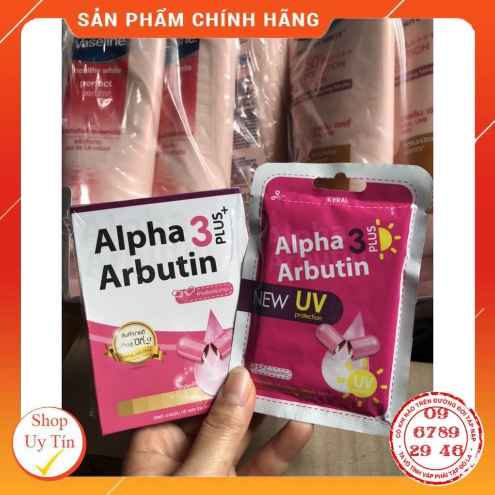 Viên Bột Kích Trắng Alpha Arbutin 3 Plus+ [ 1 vỉ 10 viên ]