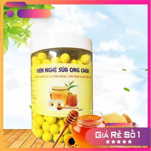 Viên nghệ sữa ong chúa 500g, Viên tinh bột nghệ mật ong hỗ trợ giảm cân, đẹp da
