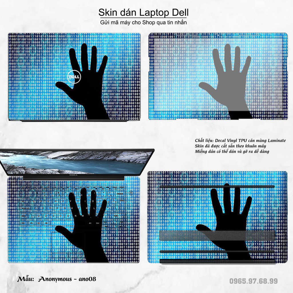 Skin dán Laptop Dell in hình Anonymous _nhiều mẫu 2 (inbox mã máy cho Shop)