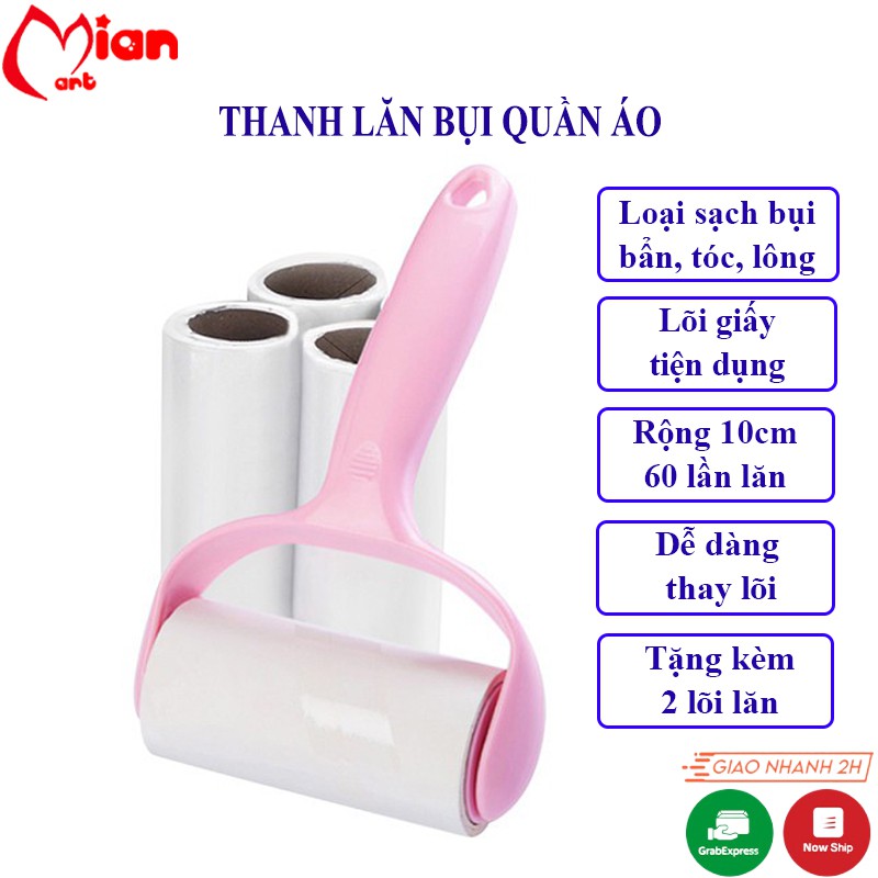 [MUA 1 ĐƯỢC 3] CÂY LĂN BỤI QUẦN ÁO GIÁ RẺ TẶNG KÈM 3 LÕI LĂN