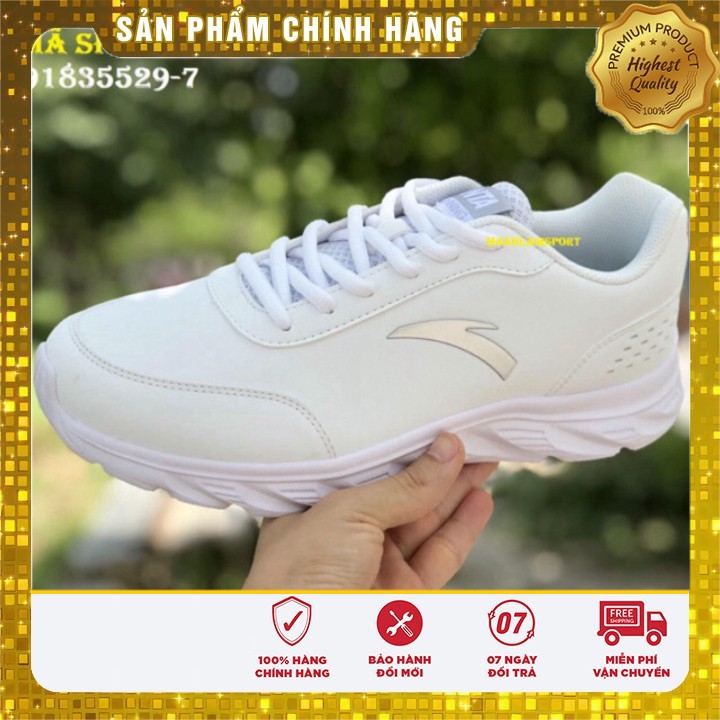 [Chính hãng] Giày chạy bộ Anta R-5529 Trắng bằng da đi nhẹ, êm, da chống nước, bảo hành 2 tháng, đổi mới trong 7 ngày