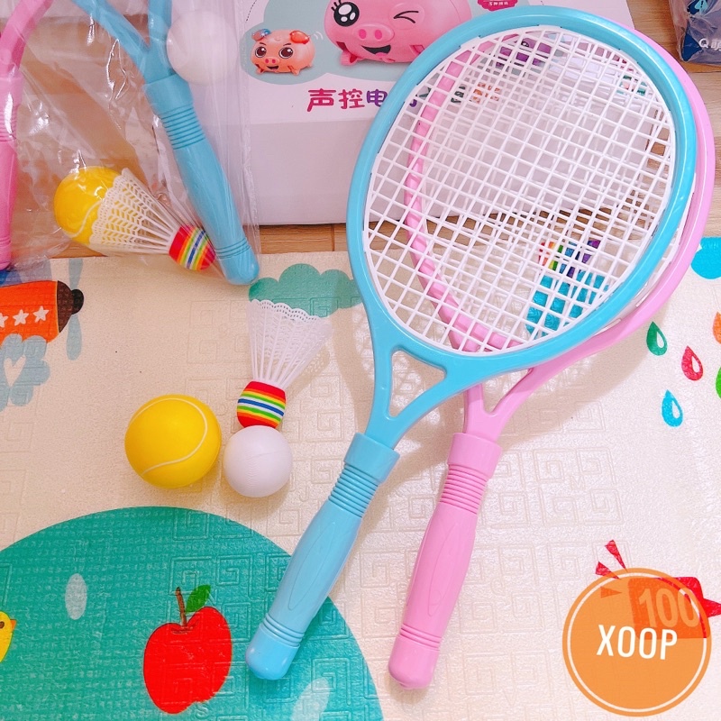 SALE !!! BỘ 2 VỢT TENNIS CẦU LÔNG BẰNG NHỰA CHO BÉ( bản to 48 x21cm) (SP002007 )  SHOP PHÚC YẾN