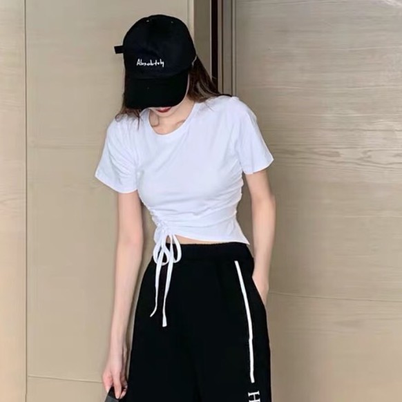 Áo bozip croptop rút dây 1 bên siêu hot chất mềm