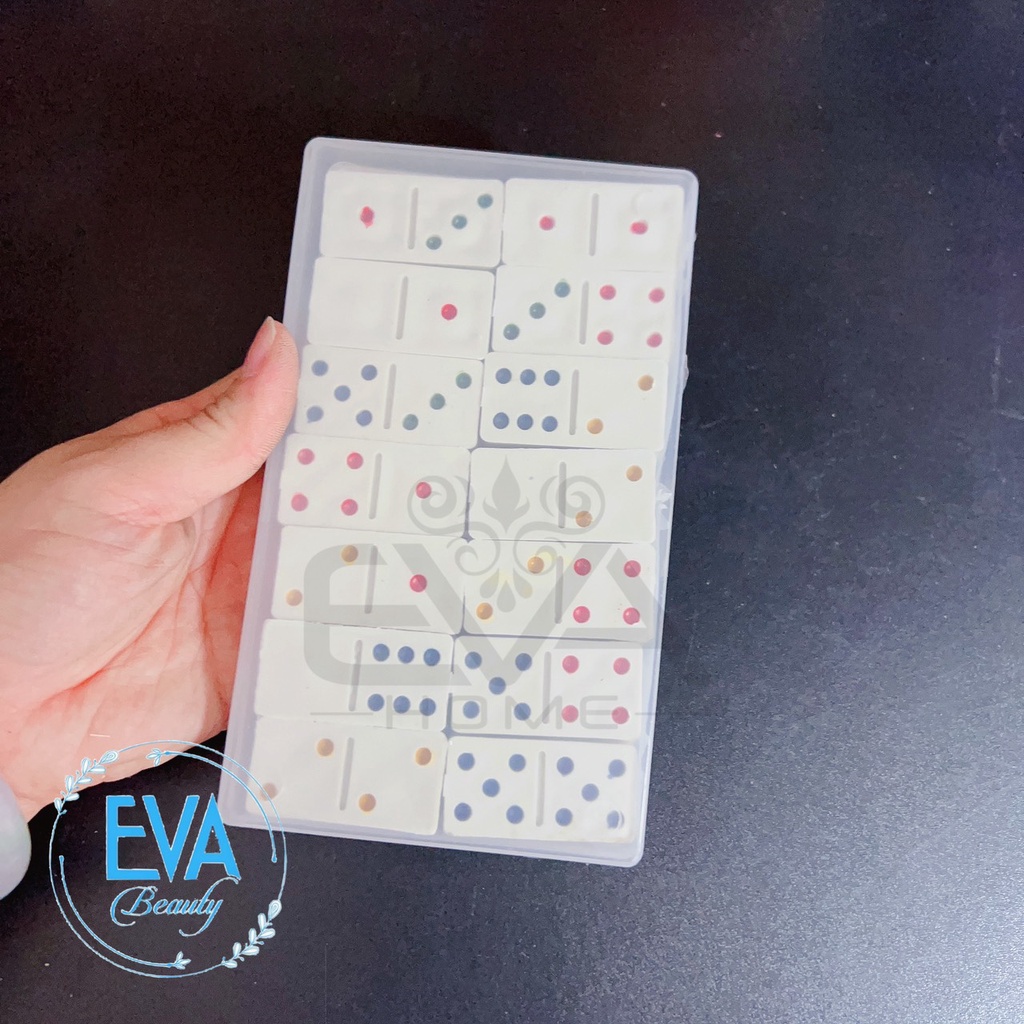 Bộ Trò Chơi Cờ Domino Nhựa Ngà Giải Trí Kèm Hộp Đựng Tiện Lợi