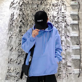 Áo Hoodie Trơn Nam Nữ Màu Xanh Thiên Thanh
