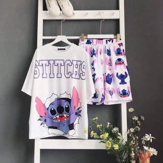 Set đồ bộ nữ in 3D STITCHS chất thun cotton mềm mịn, co giãn vải đẹp
