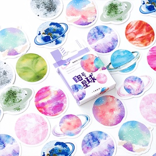 Bộ 46 miếng dán hình hành tinh nhiều màu dùng trang trí album