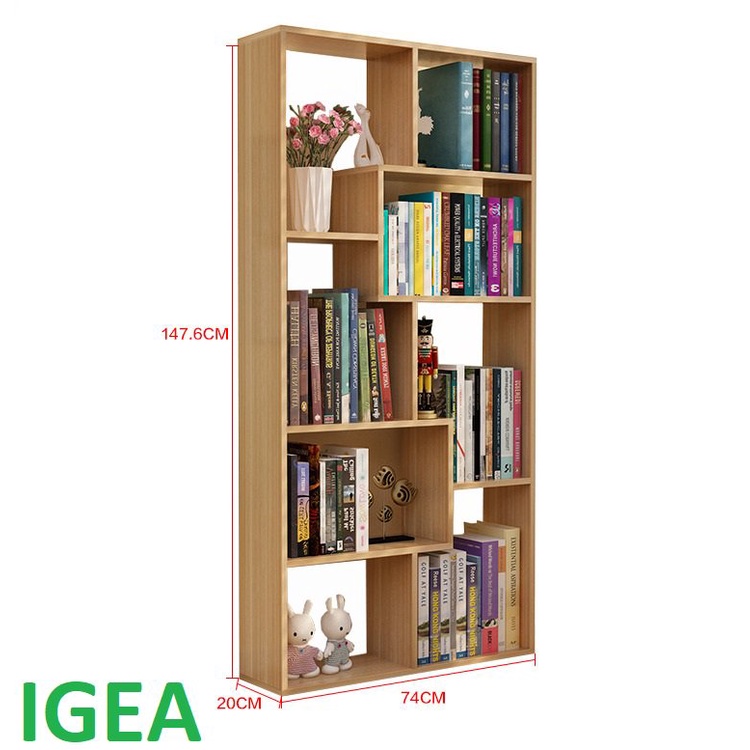 [Mã LIFEBKA5 giảm 10% tối đa 1 Triệu đơn 500k] Kệ sách gỗ IGA để sàn đa tầng hiện đại thông minh(3 màu lựa chọn) GP42