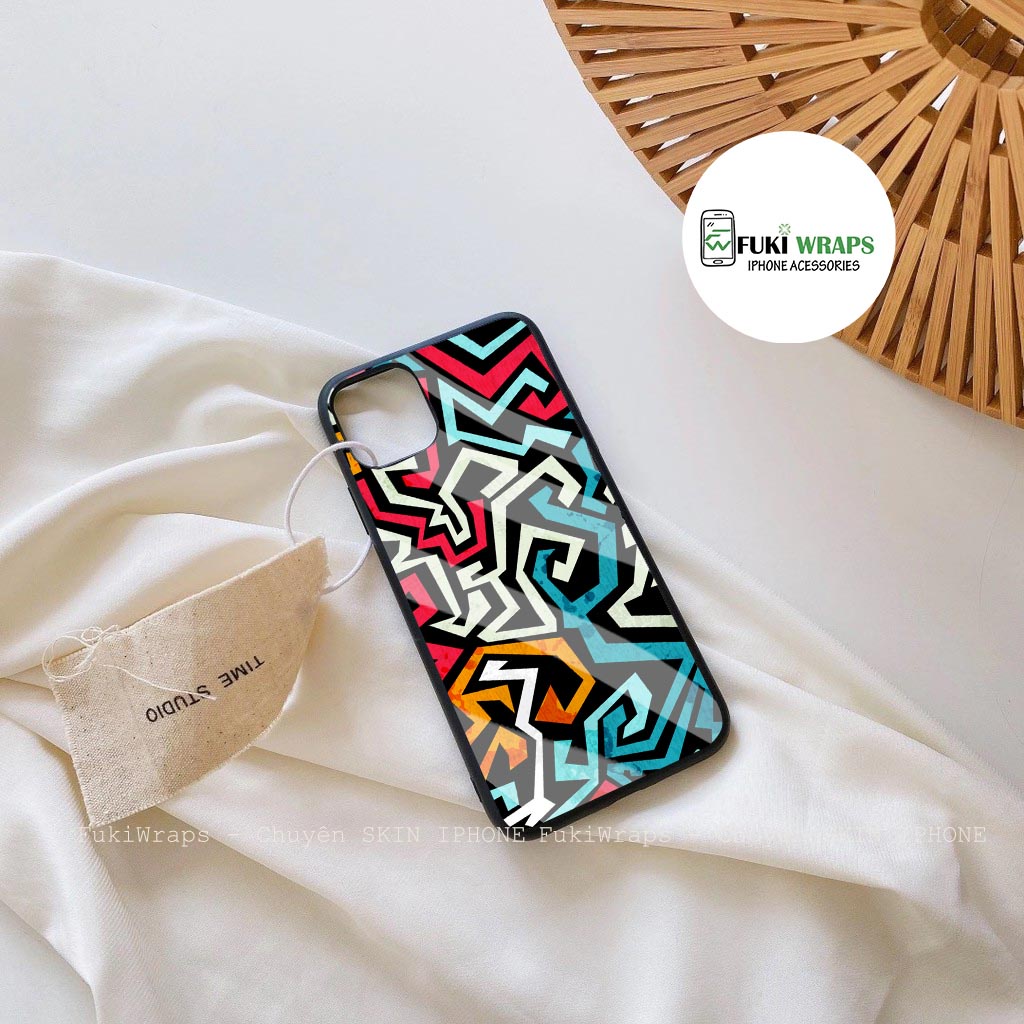 Ốp Lưng Kính Cường Lực / Case Họa Tiết Chống Vỡ Dành Cho 13ProMax 12ProMax 11ProMax X XSMAX Fukishop