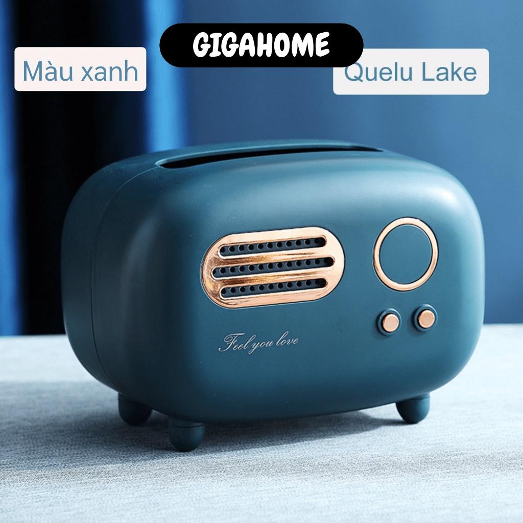 Hộp Đựng Khăn Giấy GIGAHOME Hộp Giấy Để Bàn Retro, Kiểu Radio Cổ Điển Trang Trí 1040