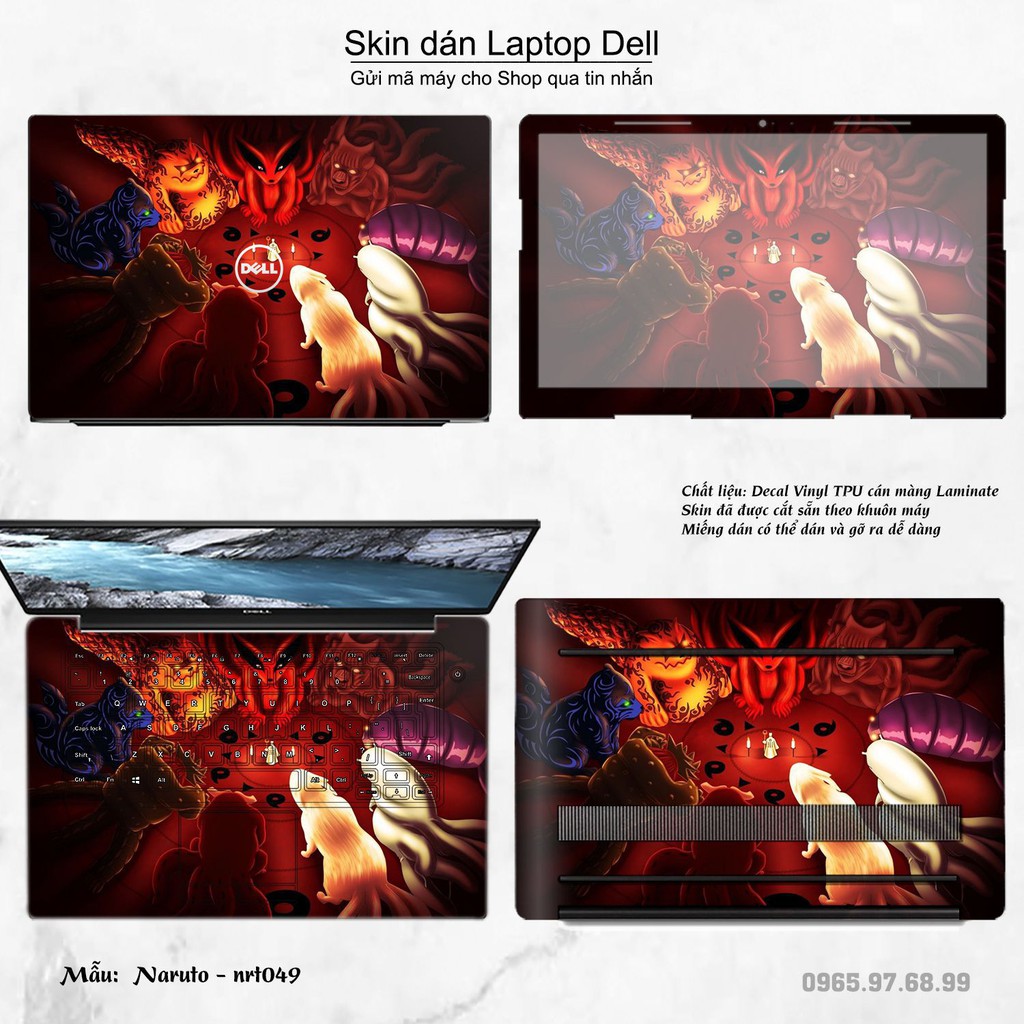 Skin dán Laptop Dell in hình Naruto nhiều mẫu 2 (inbox mã máy cho Shop)