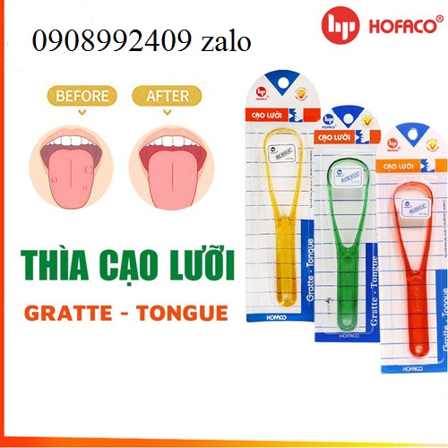 combo 10 cây cạo lưỡi dụng cụ làm sạch lưỡi Hofaco