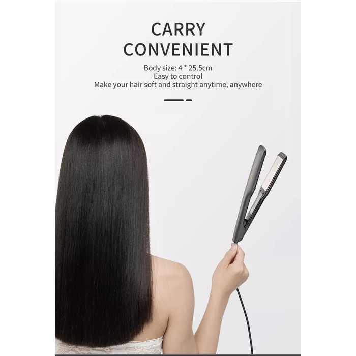 [Hàng mới về] Máy duỗi tóc Kemei Km-2518 bằng gốm tạo kiểu tóc hiệu quả chuyên nghiệp kiểm soát nhiệt độ