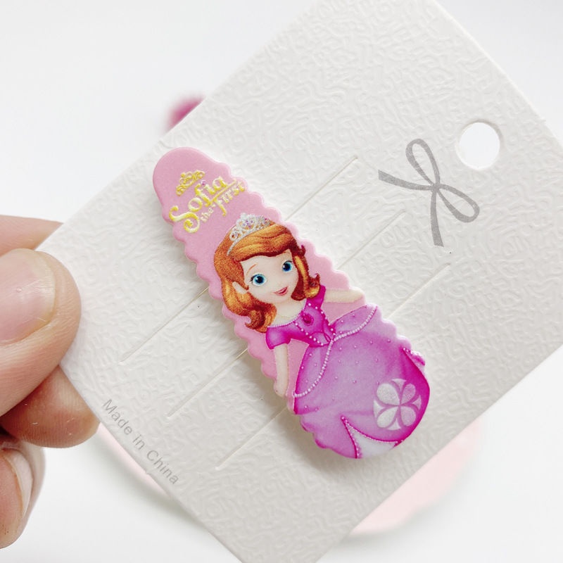 Kẹp Tóc Mái Bằng Vải Họa Tiết Công Chúa Frozen Dễ Thương Cho Bé Gái