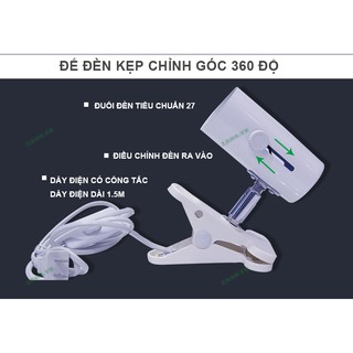 ĐẾ KẸP ĐÈN ĐUI E27