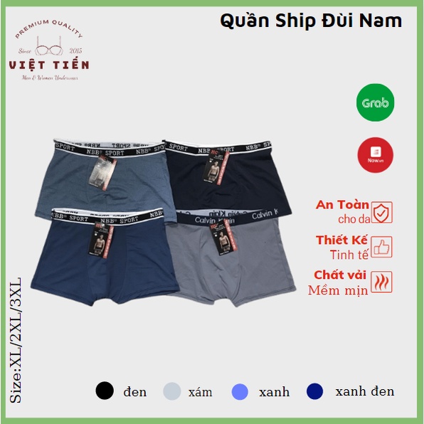 Bộ 05 quần ship đùi nam nhiều lưng chất mát-HC Hàng việt nam Việt Tiến ACC84