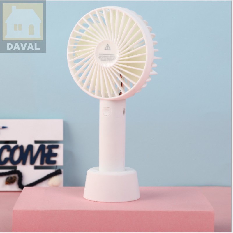 Quạt Mini cầm tay tích điện có đế 3 cấp độ gió | BigBuy360 - bigbuy360.vn