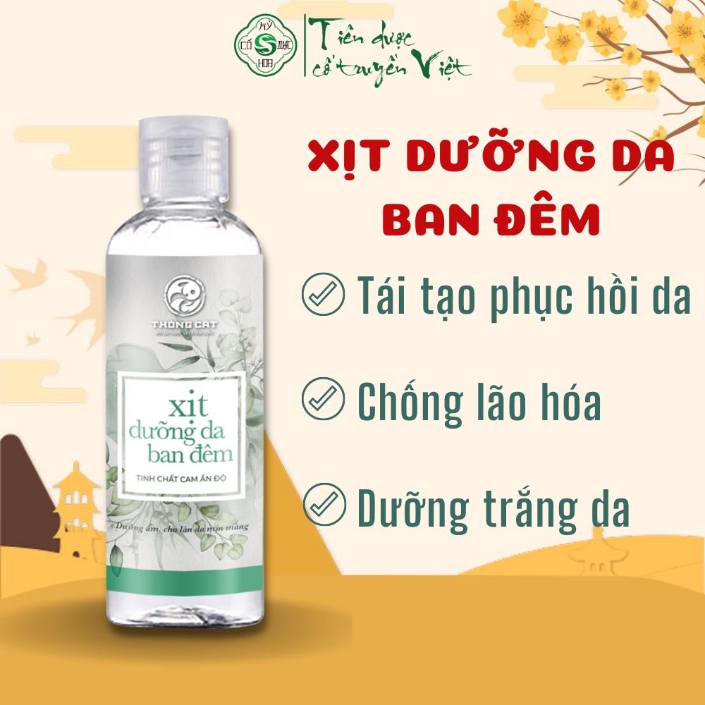 Xịt dưỡng da ban đêm tinh chất cam Ấn Độ Cổ dược Kỳ Hoa - Cung cấp dưỡng chất., tạo độ mềm mịn cho da THÀNH PH