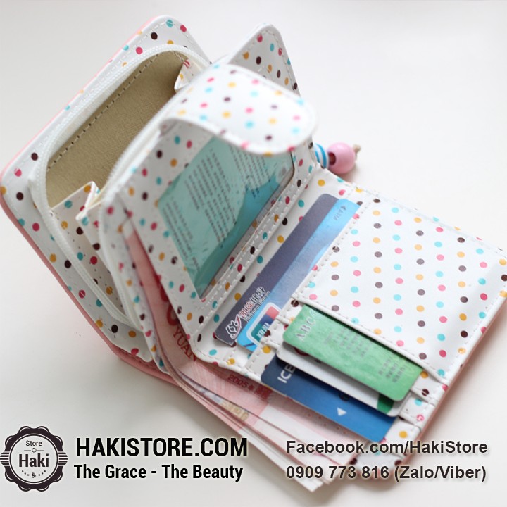 🌹 Ví nữ sắc màu chấm bi siêu đáng yêu - VH18 | BigBuy360 - bigbuy360.vn