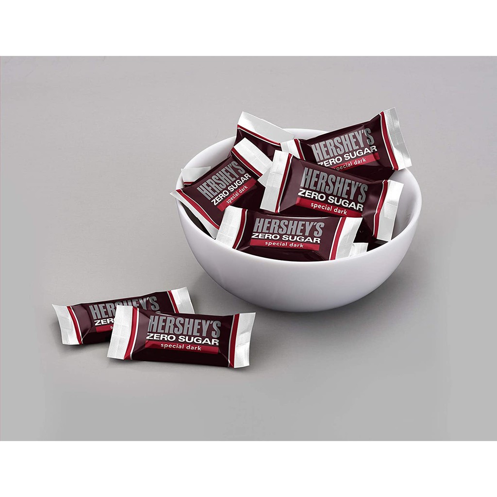 Hạn sử dụng 31/8/2023 Kẹo Chocolate Hershey's không đường ăn kiêng Mỹ gói 85g/ Sugar Free, USA