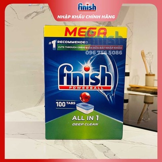 Viên rửa bát Finish All In 1 size 52/90/100 viên, làm sạch nhanh chóng, bảo vệ máy, an toàn cho sức khỏe người tiêu dùng