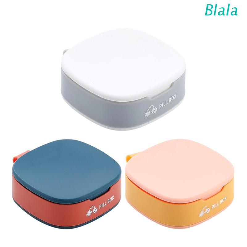 Hộp Đựng Thuốc Mini Hình Vuông 4 Ngăn Tiện Dụng