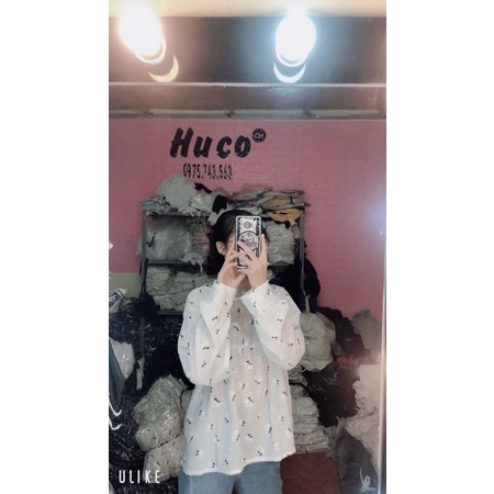 Áo Babydoll Hoa Nhí 2 Màu Tay Bồng Dài NữSơ mi form rộng giấu quần màu trắng bánh bèo tiểu thư Ulzzang Vintage Hottrend