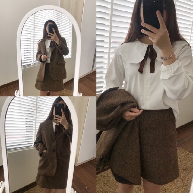 thanh lý set blazer váy