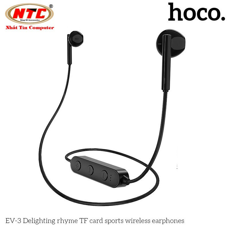 Tai nghe bluetooth nhét tai Hoco EV-3 V5.0 Hỗ trợ khe gắn thẻ nhớ - Hàng chính hãng