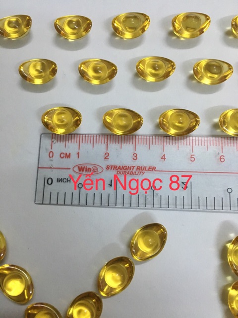 Thỏi vàng thủy tinh nhí 1cm ( nhiều màu )