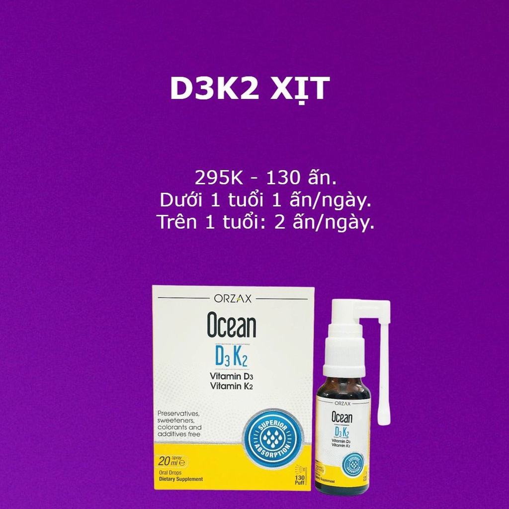 Thực phẩm bảo vệ sức khỏe Ocean D3K2
