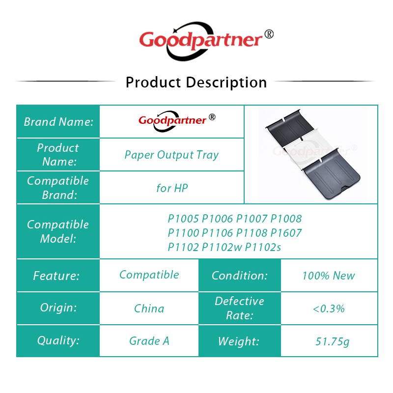 Khay Đầu Ra Bằng Giấy RM1-6903 - 000 Cho HP P1102 P1102w P1102s P1005 P1006 P1007 P1008 P1100 P1106 P1108 P1607