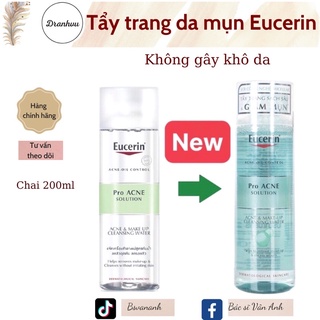 Nước Tẩy Trang Cho Da Dầu Mụn Eucerin Pro Acne Solution Acne & Make Up Cleansing Water 125ml-200ml Proacne