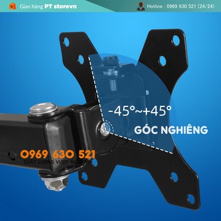 Giá treo 2 màn hình 17-32 INCH - Giá treo màn hình kép - Trụ 60 Cm - Xoay 360 độ