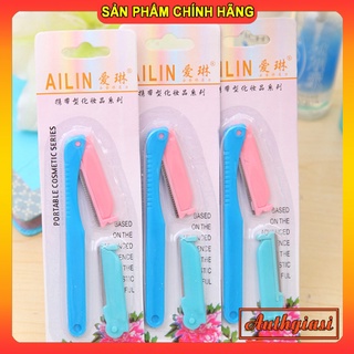 Bộ dao cạo tỉa lông mày 2 lưỡi Ailin sắc bén giá sinh viên
