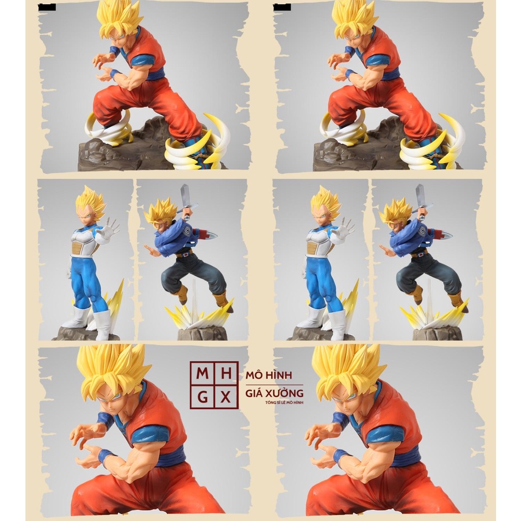 Mô hình Dragon Ball Bộ 3 Nhân Vật Songoku - Vegata - Trunks Cao 17-29 cm -  mô hình figure 7 viên ngọc rồng  giá xưởng