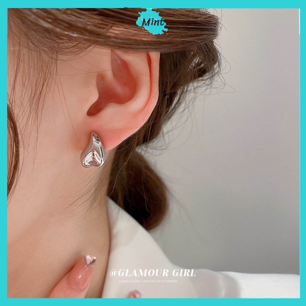 Bông Tai Chuôi Bạc S925 ❤️KHÔNG DỊ ỨNG❤️ Khuyên Tai Hình Giọt Nước Nhỏ Phong Cách Hàn Quốc