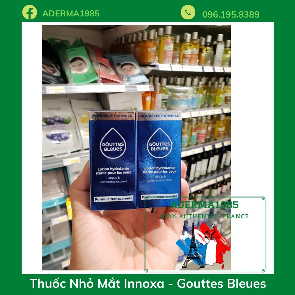 Nước Nhỏ Mắt Innoxa Gouttes Bleues 10ml- HÀNG CÓ BILL - Chăm sóc