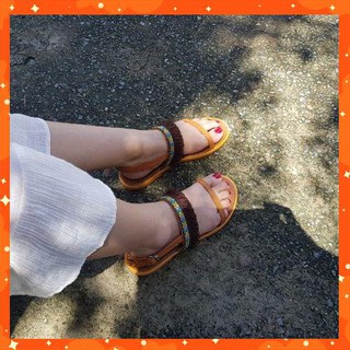 Dép Sandal Thổ Cẩm Boho Vintage