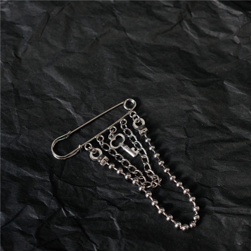 [Miễn Phí Vận Chuyển] Ghim Cài Bằng Kim Loại 22523 Thiết Kế Nhiều Lớp Phong Cách Hip Hop Dễ Phối Đồ