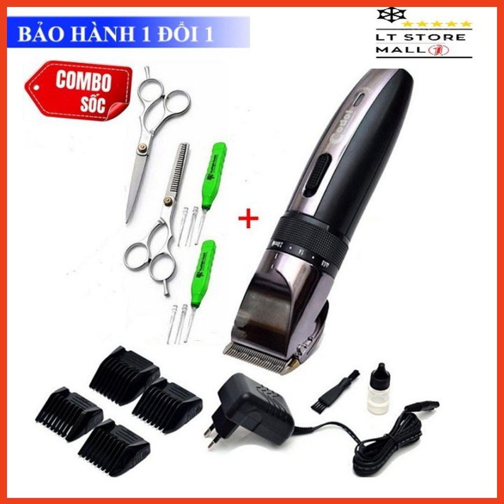 Tông đơ cắt tóc Hàn Quốc Codol 531 tặng bộ kéo cắt tỉa và bộ lấy ráy tai có đèn - Tăng đơ cắt tóc