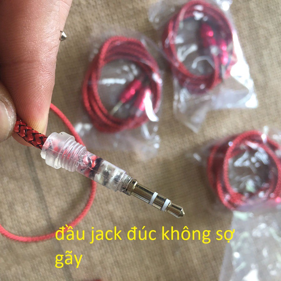 Dây jack âm thanh 2 đầu 3.5mm dây dù dài 1 mét đầu bọc nhôm hàng chất lượng