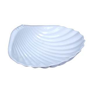 Dĩa tương sò 14 cm chén chấm melamine phíp dùng cho nhà hàng quán bar - Shell shaped plate F-CC42