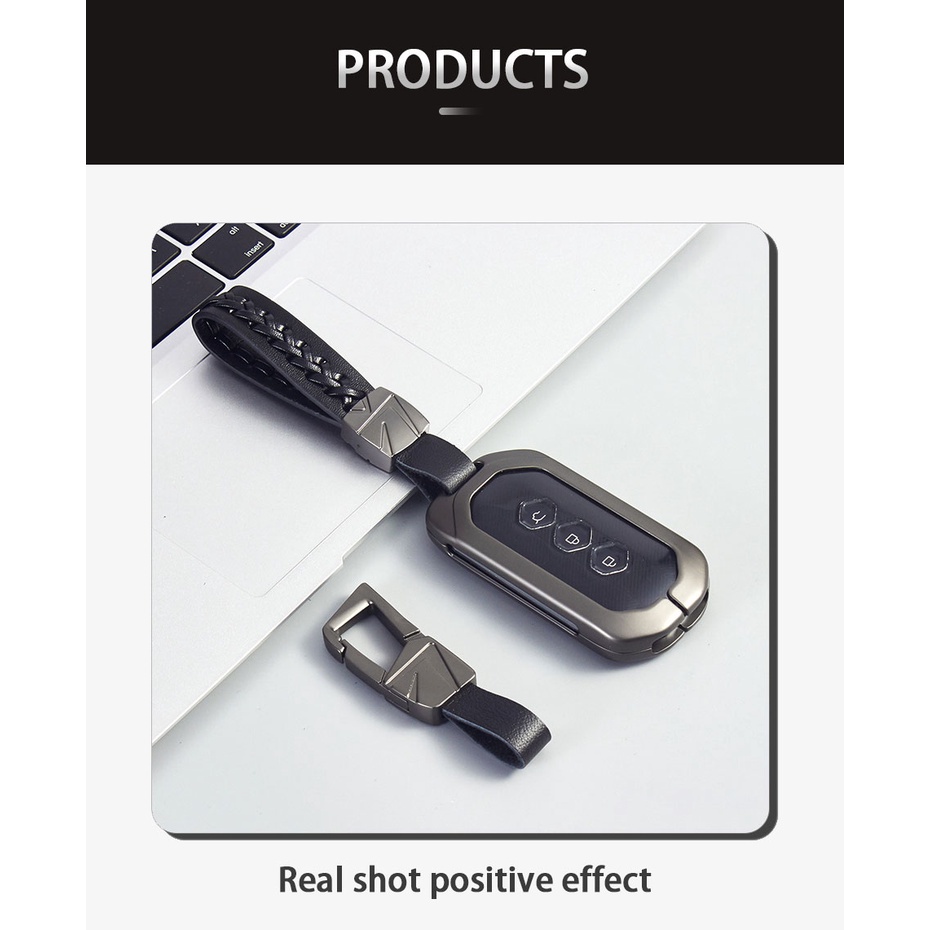 Móc khóa SEAMETAL da bò tinh xảo để trang trí chìa khóa xe hơi thông dụng đơn giản