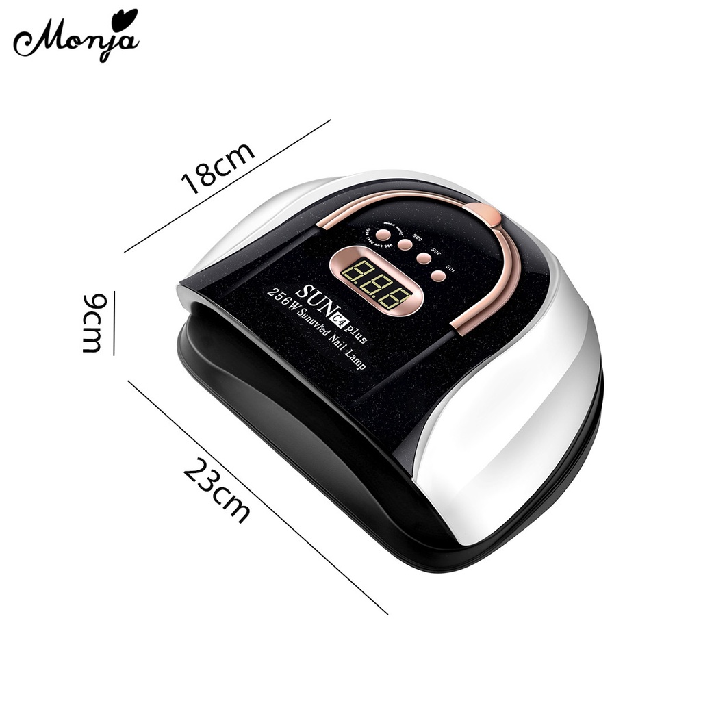 Đèn sấy khô sơn móng tay MONJA UV LED 256W cảm biến thông minh hẹn giờ tự động được