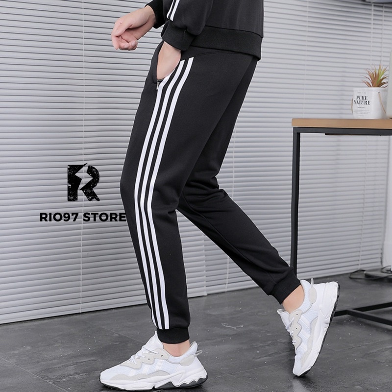Quần Thể Thao Jogger 3 Sọc Lửng Trẻ Trung Năng Động Phong Cách Thời Trang RIO97 STORE