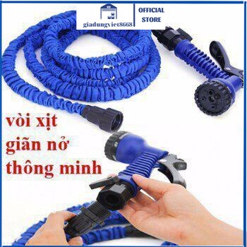 Vòi xịt dãn nở Magic Hose 15m-Vòi xịt rửa xe máy xe đạp ,xe ô tô sân vườn,tưới nước tiện dụng có chế độ co giãn